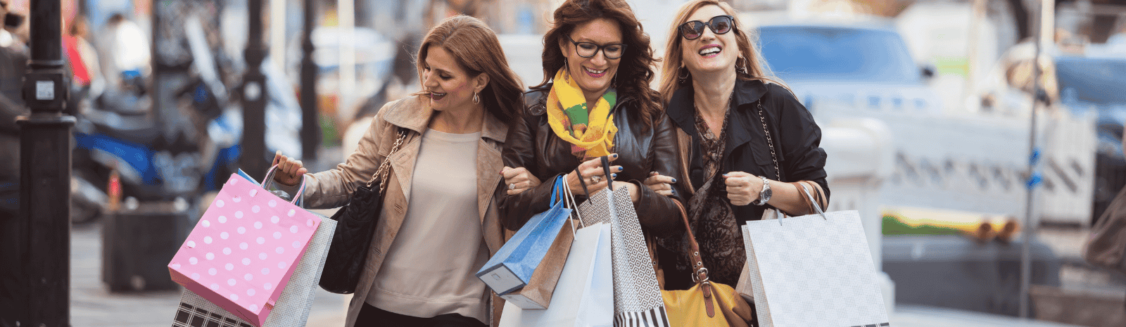 Beautiful women in shopping
