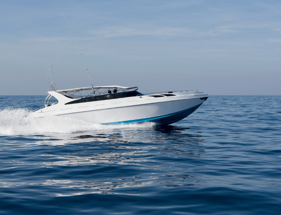 speed boat on water
